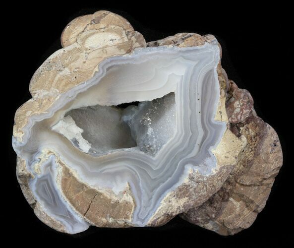 Crystal Filled Dugway Geode (Polished Half) #38869